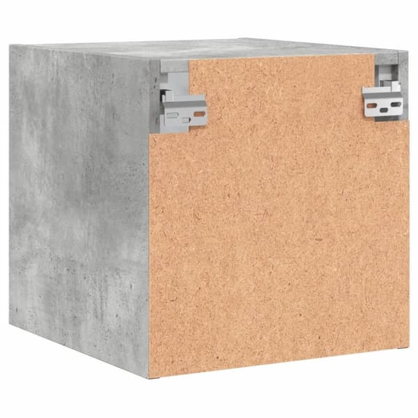 vidaXL Nattbord med glassdører 2 stk betonggrå 35x37x35 cm
