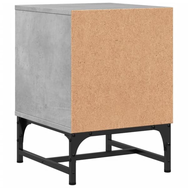 vidaXL Nattbord med glassdører 2 stk betonggrå 35x37x50 cm