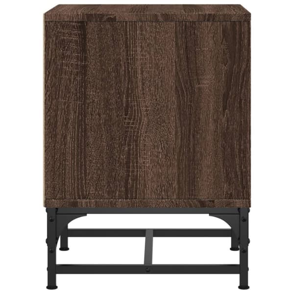 vidaXL Nattbord med glassdører 2 stk brun eik 35x37x50 cm