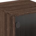 Miniatyrbilde 9 av 11: vidaXL Nattbord med glassdører 2 stk brun eik 35x37x50 cm