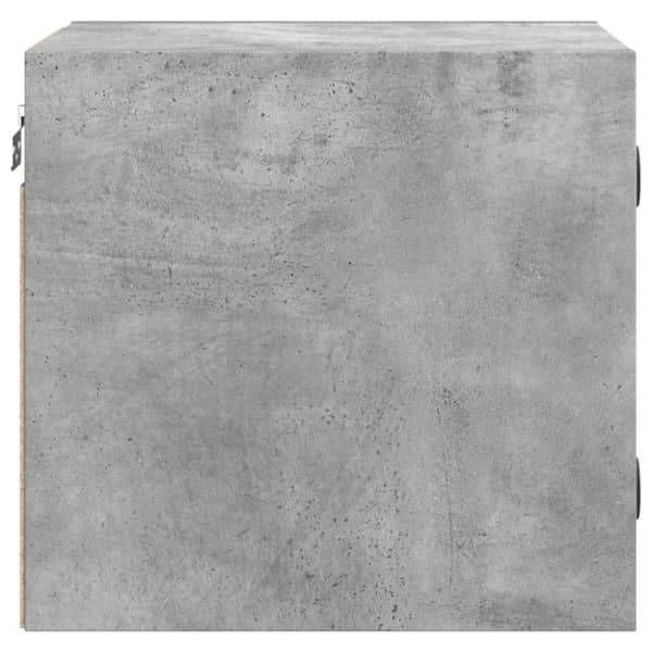 vidaXL Yöpöytä lasiovella betoninharmaa 35x37x35 cm