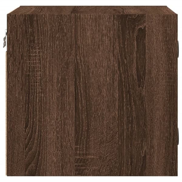 vidaXL Nattbord med glassdører 2 stk brun eik 35x37x35 cm