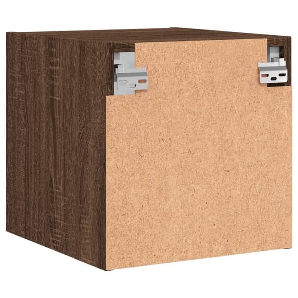 vidaXL Nattbord med glassdører 2 stk brun eik 35x37x35 cm