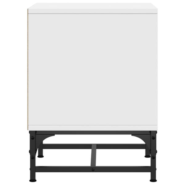 vidaXL Nattbord med glassdører 2 stk hvit 35x37x50 cm
