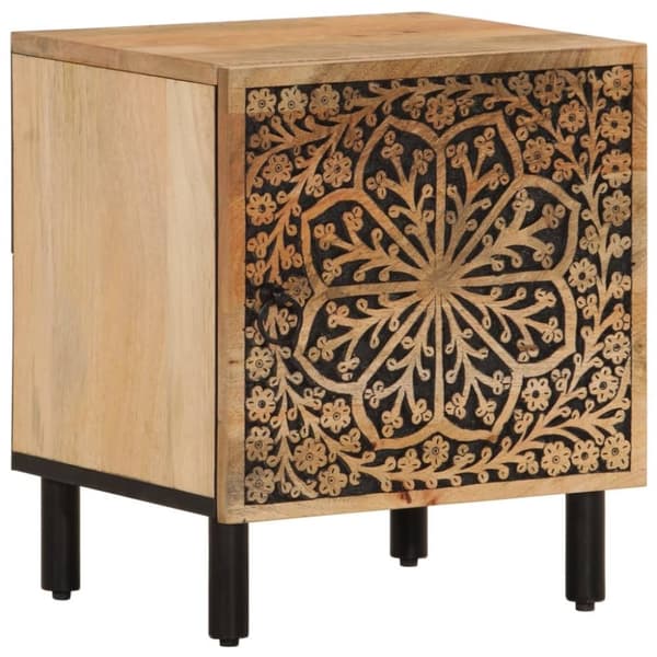 vidaXL Nattbord 2 stk 40x33x46 cm heltre mango
