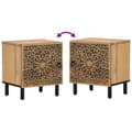 Miniatyrbilde 8 av 11: vidaXL Nattbord 2 stk 40x33x46 cm heltre mango