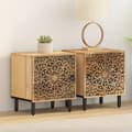 Miniatyrbilde 2 av 11: vidaXL Nattbord 2 stk 40x33x46 cm heltre mango