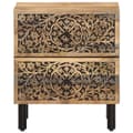 Pikkukuva 5 / 11: vidaXL Yöpöydät 2 kpl 40x33x46 cm täysi mangopuu