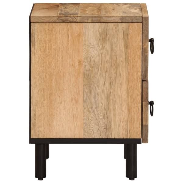 vidaXL Nattbord 2 stk 40x33x46 cm heltre mango