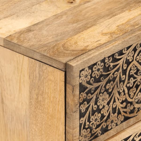 vidaXL Nattbord 2 stk 40x33x46 cm heltre mango