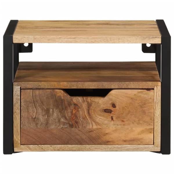 vidaXL Vegghengt nattbord 35x35x25 cm heltre akasie