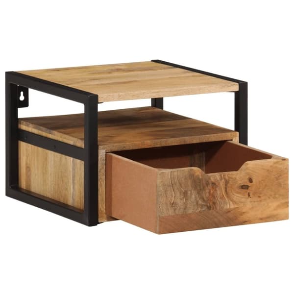 vidaXL Vegghengt nattbord 35x35x25 cm heltre akasie