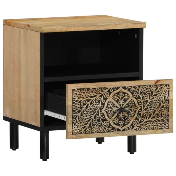 vidaXL sengeborde 2 stk. 40x33x46 cm massivt mangotræ