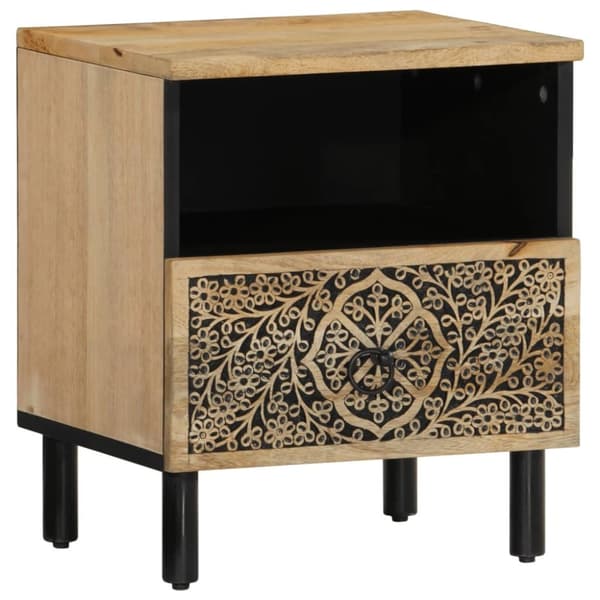 vidaXL sengeborde 2 stk. 40x33x46 cm massivt mangotræ
