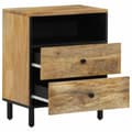 Miniatyrbilde 2 av 10: vidaXL Nattbord 50x33x60 cm heltre mango