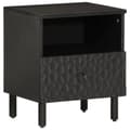 Miniatyrbilde 1 av 10: vidaXL Nattbord svart 40x33x46 cm heltre mango