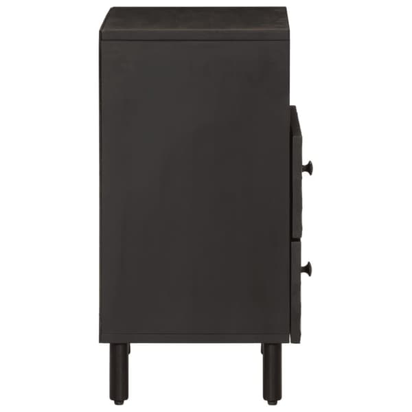 vidaXL sengebord 50x33x60 cm massivt mangotræ sort