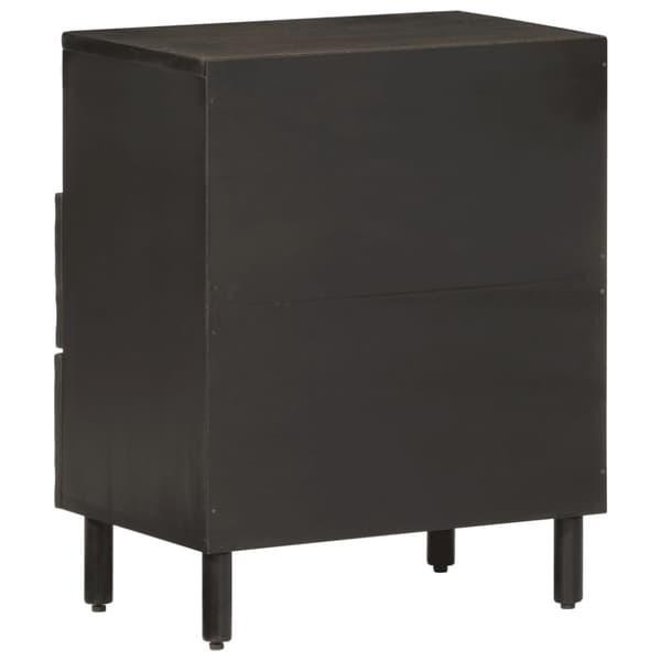 vidaXL sengebord 50x33x60 cm massivt mangotræ sort