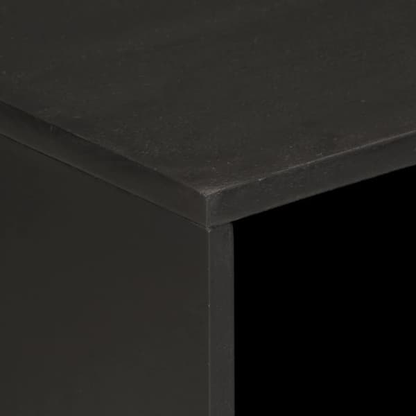 vidaXL sengebord 50x33x60 cm massivt mangotræ sort