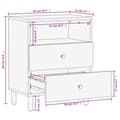 Miniatyrbillede 10 af 10: vidaXL sengebord 50x33x60 cm massivt mangotræ sort
