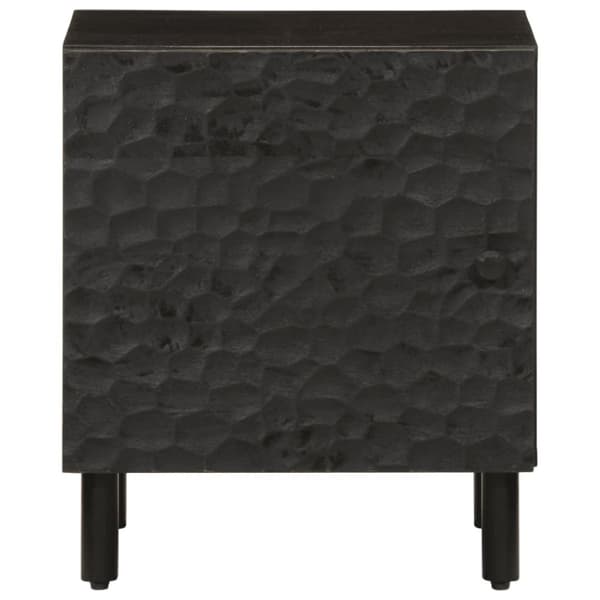vidaXL sengebord 40x33x46 cm massivt mangotræ sort