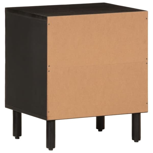 vidaXL sengebord 40x33x46 cm massivt mangotræ sort