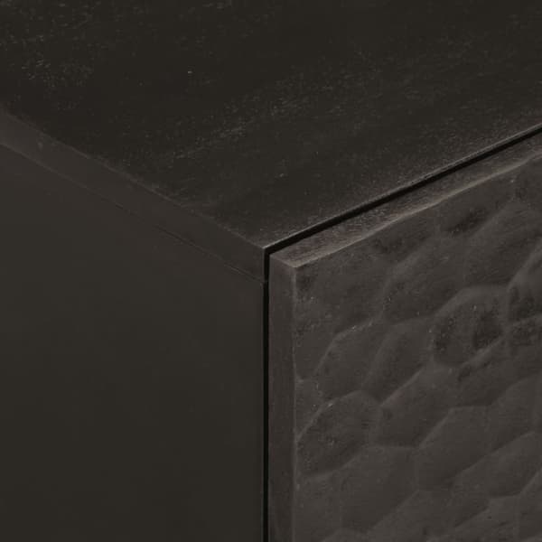 vidaXL sengebord 40x33x46 cm massivt mangotræ sort