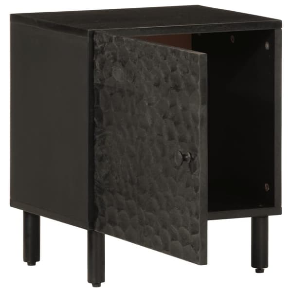vidaXL sengeborde 2 stk. 40x33x46 cm massivt mangotræ sort