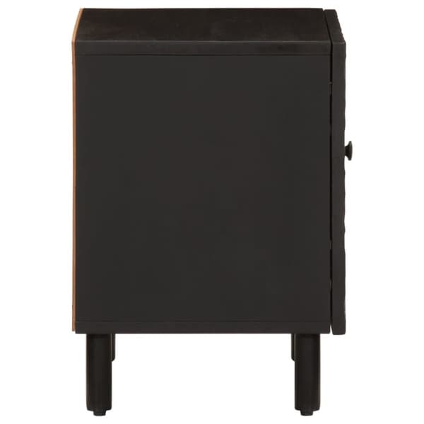 vidaXL sengeborde 2 stk. 40x33x46 cm massivt mangotræ sort