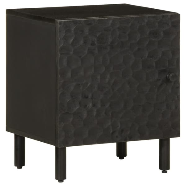 vidaXL sengeborde 2 stk. 40x33x46 cm massivt mangotræ sort