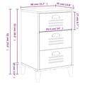 Miniatyrbilde 9 av 11: vidaXL Nattbord VIKEN hvit konstruert tre