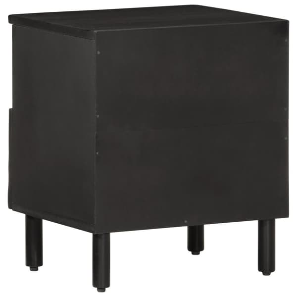 vidaXL sengeborde 2 stk. 40x33x46 cm massivt mangotræ sort