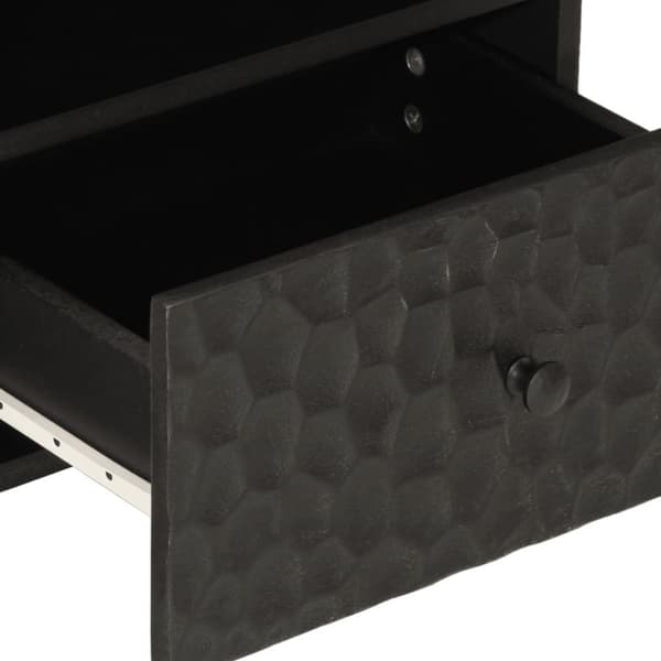 vidaXL sengeborde 2 stk. 40x33x46 cm massivt mangotræ sort