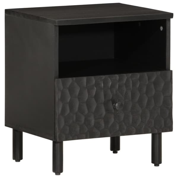 vidaXL sengeborde 2 stk. 40x33x46 cm massivt mangotræ sort