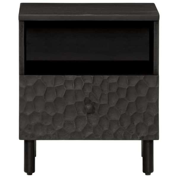 vidaXL Nattbord 2 stk svart 40x33x46 cm heltre mango