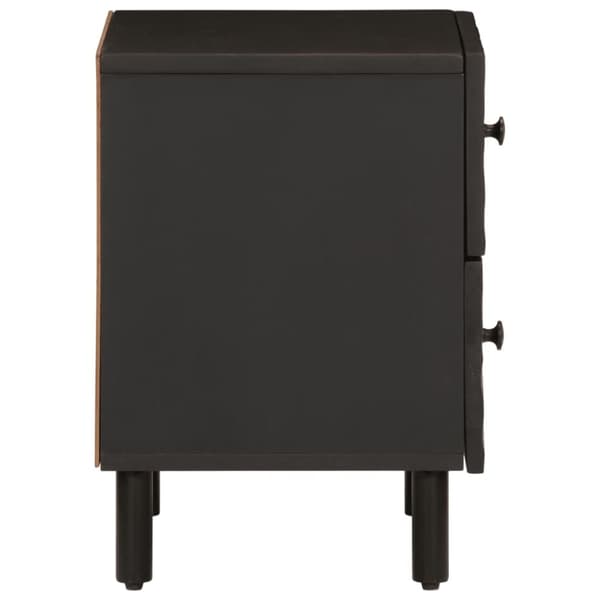 vidaXL sengeborde 2 stk. 40x33x46 cm massivt mangotræ sort