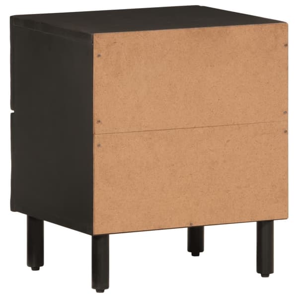 vidaXL sengeborde 2 stk. 40x33x46 cm massivt mangotræ sort