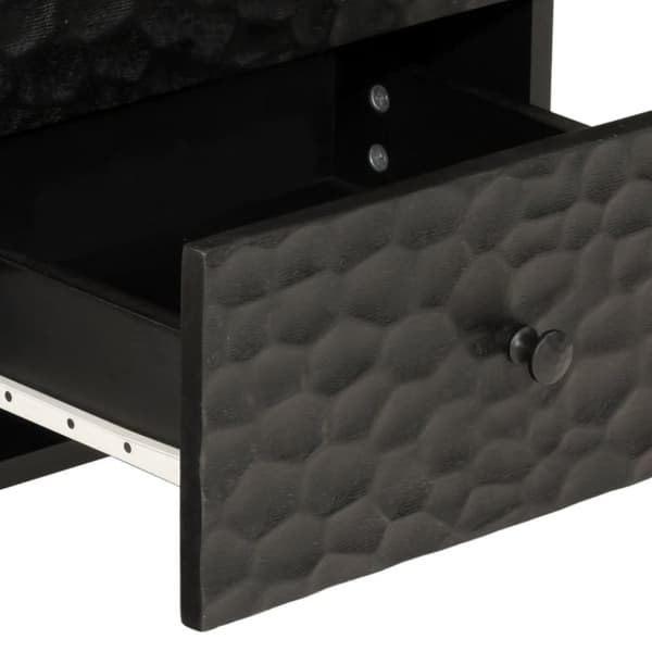 vidaXL sengeborde 2 stk. 40x33x46 cm massivt mangotræ sort