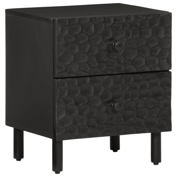 vidaXL sengeborde 2 stk. 40x33x46 cm massivt mangotræ sort