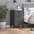 Miniatyrbild 2 av 11: vidaXL Sängbord VIKEN antracitgrå konstruerat trä
