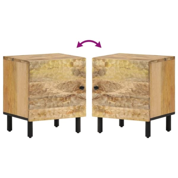 vidaXL sengeborde 2 stk. 40x33x46 cm massivt mangotræ
