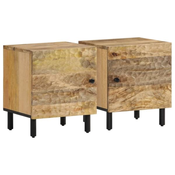 vidaXL sengeborde 2 stk. 40x33x46 cm massivt mangotræ