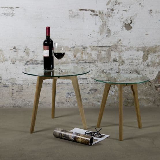 Sidobord - 2 St I Glas Runt