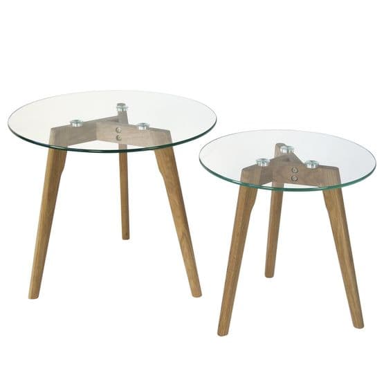 Sidobord - 2 St I Glas Runt