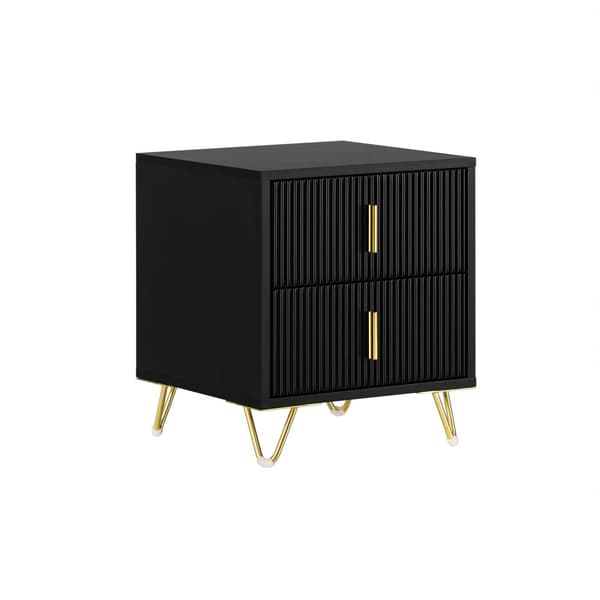 SoBuy Nattduksbord med 2 lådor Soffbord Sidobord Sängbord FBT115-SCH