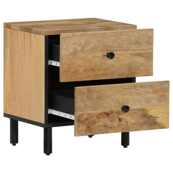 vidaXL Nattbord 2 stk 40x33x46 cm heltre mango