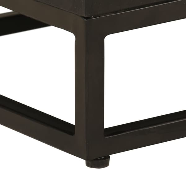 vidaXL Nattbord svart 40x30x50 cm heltre mango og jern