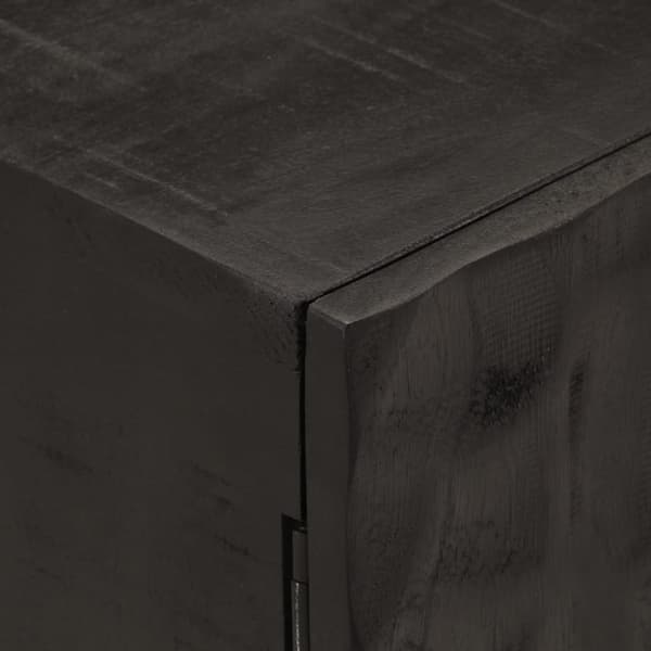 vidaXL Nattbord svart 40x30x50 cm heltre mango og jern