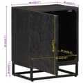 Miniatyrbilde 9 av 10: vidaXL Nattbord svart 40x30x50 cm heltre mango og jern