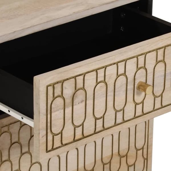vidaXL Nattbord 50x33x60 cm heltre mango